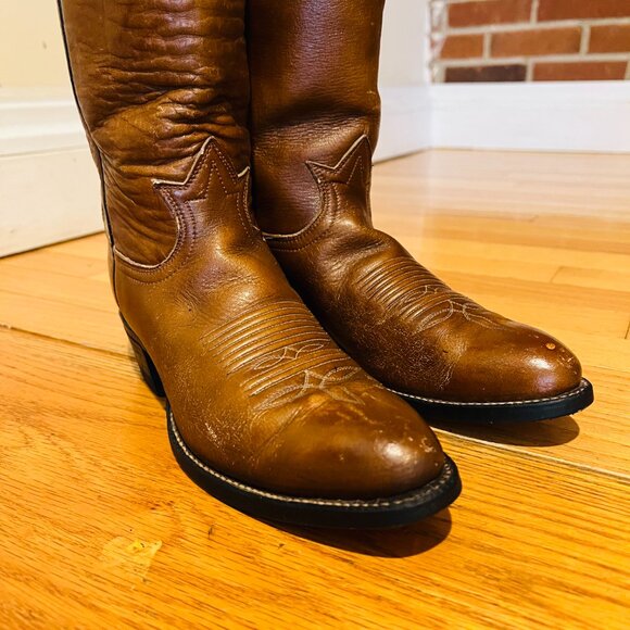 Vintage Women's Tony Lama Leather Western Cowboy Boots Size 6.5 B - Picture 4 of 16
